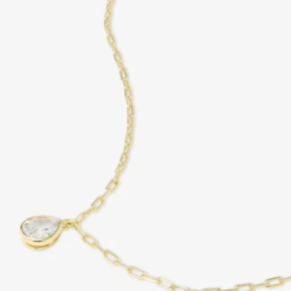 Melinda Maria Drop of Perfection Necklace Gold|White Diamondettes - Picture 2 of 6